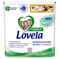 Lovela Family Kapsułki hipoalergiczne do prania bieli i kolorów 32 sztuki