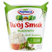 Piątnica Twój Smak Serek śmietankowy puszysty z ziołami 150 g