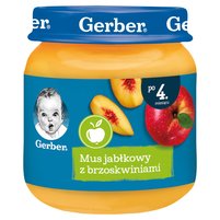 Gerber Mus jabłkowy z brzoskwiniami dla niemowląt po 4. miesiącu 125 g