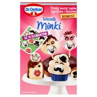 Dr. Oetker Dekoracje cukrowe wesołe minki 23 g (15 sztuk)