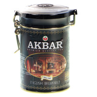 AKBAR ENGLISH BREAKFAST CZARNA HERBATA CEJLOŃSKA LIŚCIASTA 100G