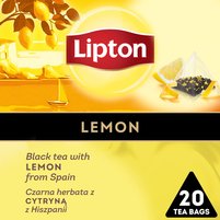 Lipton Czarna herbata z cytryną z Hiszpanii 34 g (20 torebek)