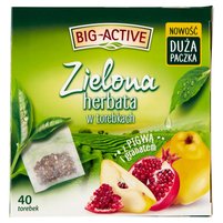 Big-Active Zielona herbata z pigwą i granatem 60 g (40 x 1,5 g)