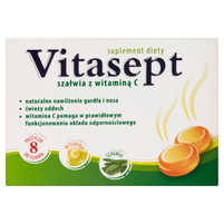Vitasept Szałwia z witaminą C Pastylki do ssania Suplement diety 28 g (8 pastylek)