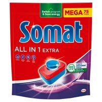 Somat All in 1 Extra Tabletki do mycia naczyń w zmywarkach 1245 g (75 sztuk)