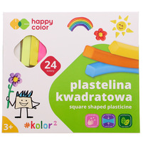 HAPPY COLOR  PLASTELINA KWADRATOWA  24 KOLORY