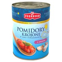 Podravka Pomidory krojone w soku pomidorowym z czosnkiem 400 g