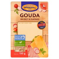 Włoszczowa Ser żółty gouda w plastrach 150 g