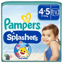 Pampers Splashers Baby Shark, 4, 11 Jednorazowe pieluchomajtki do pływania 9kg - 15kg