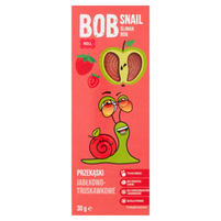 Ślimak Bob snail Przekąski owocowe jabłkowo-truskawkowe 30 g (3 sztuki)