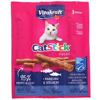 VITAKRAFT CAT STICK MINI DORSZ I DORSZ CZERNIAK PRZYSMAK DLA KOTÓW 3SZT