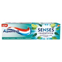 Aquafresh Senses Revitalising Eucalyptus Lime & Mint Pasta do zębów z fluorkiem 75 ml