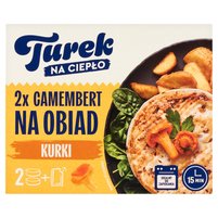 Turek Na ciepło Camembert na obiad z posypką kurkową 207 g (2 x 100 g + 7 g)