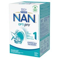 NAN OPTIPRO 1 Mleko początkowe dla niemowląt od urodzenia 650 g (2 x 325 g)