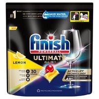 Finish Quantum Ultimate Lemon Kapsułki do mycia naczyń w zmywarce 375 g (30 sztuk)