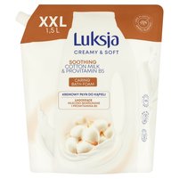 Luksja Creamy & Soft Kremowy płyn do kąpieli łagodzące mleczko bawełniane i prowitamina B5 1,5 l