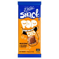 E. Wedel Snack Czekolada mleczna z pop-cornem i chrupkami 90 g