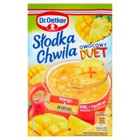 Dr. Oetker Słodka Chwila Owocowy Duet Kisiel z kawałkami owoców i witaminą C mango & ananas 32 g