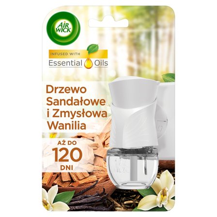 Air Wick Essential Oils Elektryczny odświeżacz i wkład drzewo sandałowe i zmysłowa wanilia 19 ml (2)