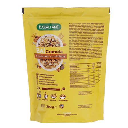 Bakalland Ba! Granola 5 orzechów z czekoladą 300 g (2)