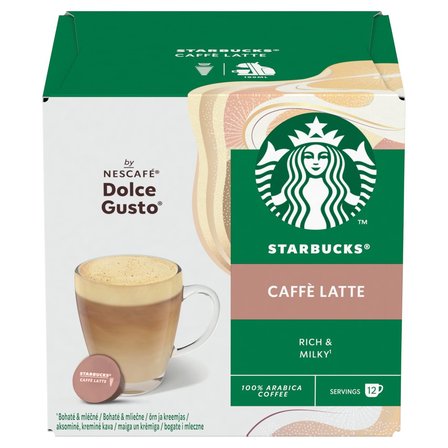 Starbucks Caffè Latte Pełne mleko w proszku z kawą 121,2 g (12 x 10,1 g) (1)