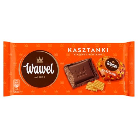Wawel Kasztanki kakaowe z wafelkami Czekolada nadziewana 100 g (1)