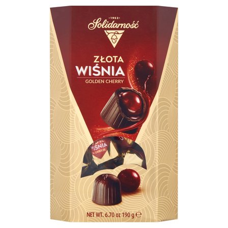 Solidarność Złota Wiśnia w likierze Czekoladki 190 g (1)