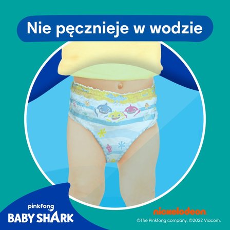 Pampers Splashers Baby Shark, 4, 11 Jednorazowe pieluchomajtki do pływania 9kg - 15kg (3)