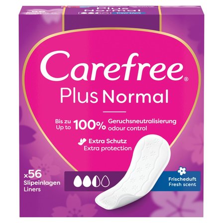 Carefree Plus Normal Wkładki higieniczne świeży zapach 56 sztuk (1)