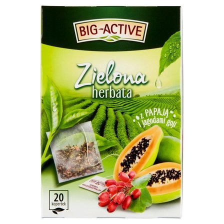 Big-Active Zielona herbata z papają i jagodami goji 34 g (20 x 1,7 g) (1)