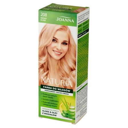 Joanna Naturia Color Farba do włosów różany blond 208 (2)