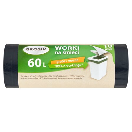 Grosik Worki na śmieci 60 l 10 sztuk (1)