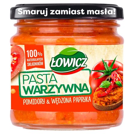 Łowicz Pasta warzywna pomidory & wędzona papryka 180 g (1)