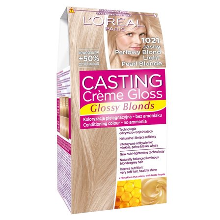 L'Oreal Paris Casting Creme Gloss Farba do włosów 1021 jasny perłowy blond (1)