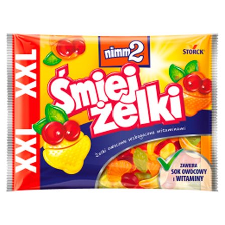 nimm2 Śmiejżelki Żelki owocowe wzbogacone witaminami 180 g (1)