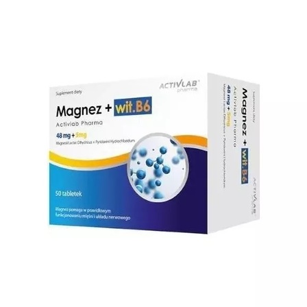 Activlab Pharma Magnez + witamina B6 - 50 kapsułek. (1)