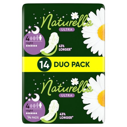 Naturella Ultra Night Rozmiar 4 Podpaski ze skrzydełkami × 14 (1)