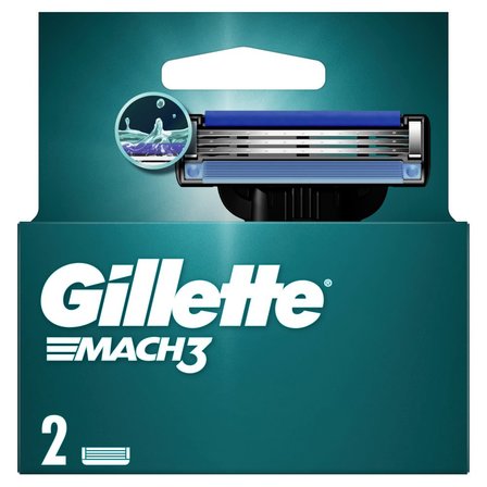 Gillette Mach3 Ostrza wymienne do maszynki do golenia dla mężczyzn, 2 ostrza wymienne (1)