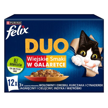 Felix Duo Karma dla kotów wiejskie smaki w galaretce 1,02 kg (12 x 85 g) (2)