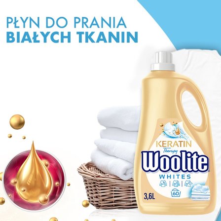 Woolite Keratin Therapy Płyn do prania do bieli i jasnych kolorów 3,6 l (60 prań) (3)