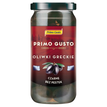 Primo Gusto Oliwki greckie czarne bez pestek 230 g (1)