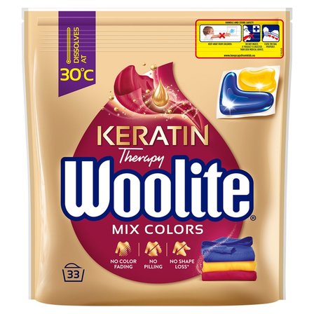 Woolite Keratin Therapy Kapsułki do prania do kolorów 660 g (33 prania) (1)