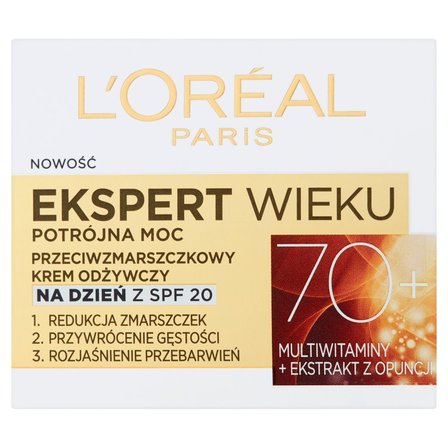 L'Oreal Paris Ekspert Wieku 70+ Przeciwzmarszczkowy krem odżywczy na dzień 50 ml (1)