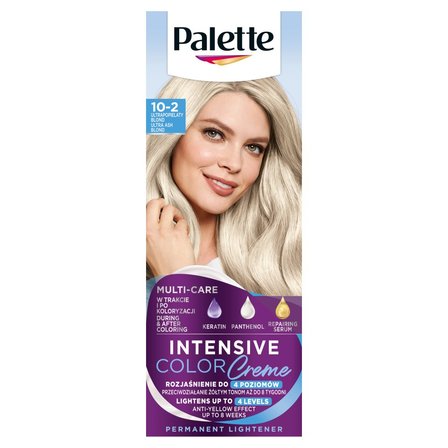 Palette Intensive Color Creme Farba do włosów w kremie rozjaśniacz 10-2 (A10) ultrapopielaty blond (1)