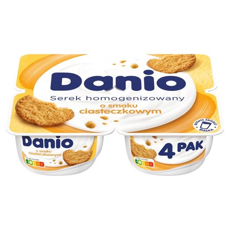 Danio Serek homogenizowany o smaku ciasteczkowym 520 g (4 x 130 g) (1)