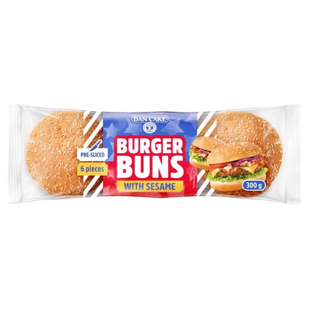 Dan Cake Bułki pszenne do hamburgerów z sezamem 300 g (6 x 50 g) (1)