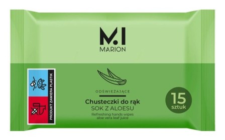 Marion Chusteczki odświeżające Green Tea o zapachu zielonej herbaty -15szt (1)