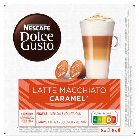 Nescafé Dolce Gusto Latte Macchiato Caramel Palona kawa mielona 145,6 g (8 x 13,2 g i 8 x 5 g) (1)