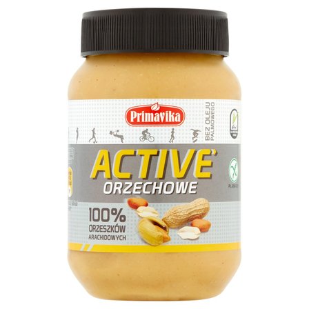 Primavika Active Pasta orzechowa 100% orzeszków arachidowych 470 g (1)