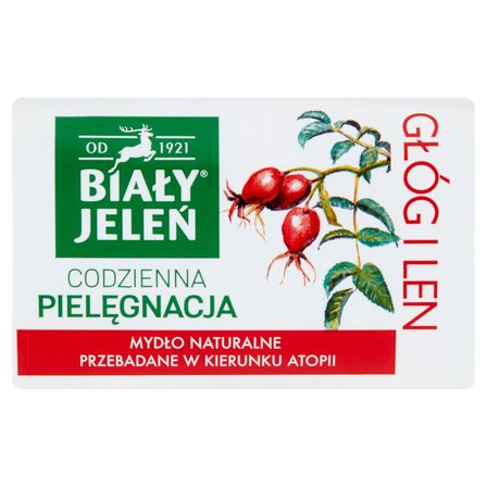 Biały Jeleń Mydło naturalne głóg i len 100 g (1)